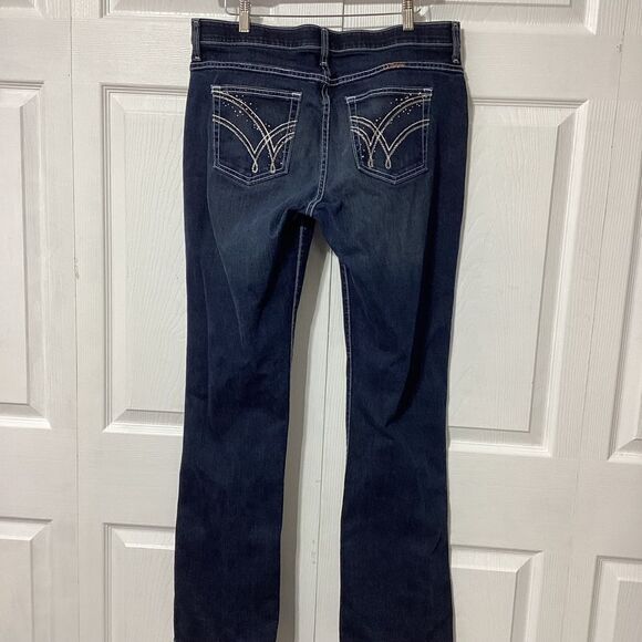 Q Baby Wrangler Jeans Dark Wash Embellished Pockets 13/14 34 - Picture 1 of 10